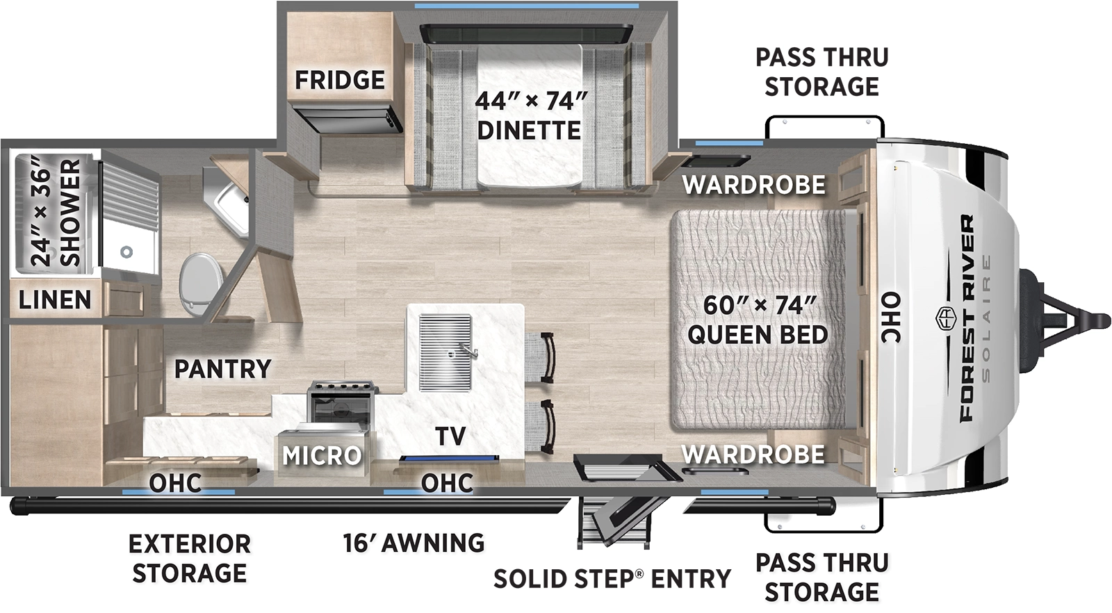 Solaire 232UD Floorplan